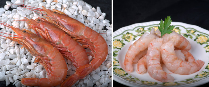 Preparando los langostinos